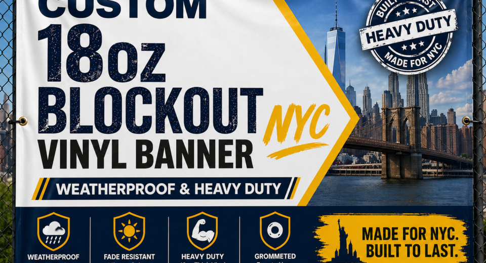 Custom 18oz Blockout Vinyl Banner NYC